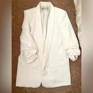 White womens blazer
